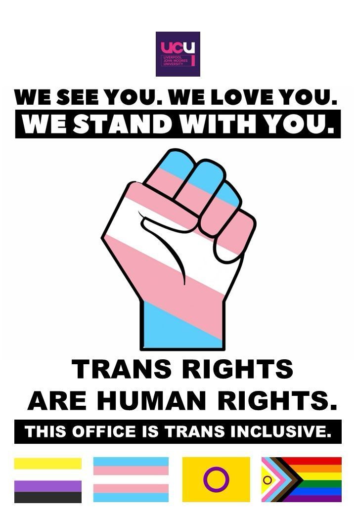 We're proud of <a href="/ucu/">UCU</a> for standing with trans rights at the national level and we're standing with them in Nottingham too.