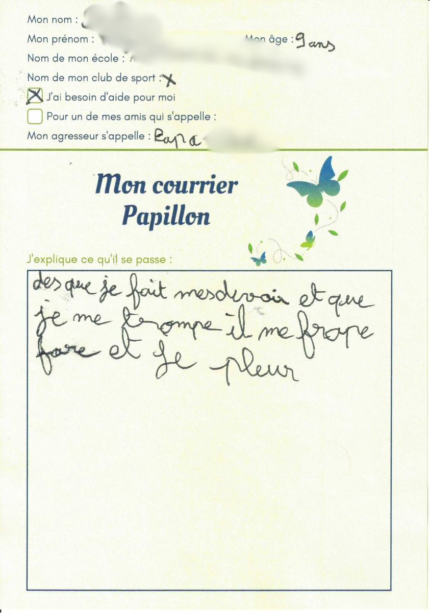 C'est aujourd'hui la journée pour la non violence éducative.Mais tout le monde s'en moque.Ça fait pas le poids face au PSG et aux 100 premiers jours de TRUMP. 
Pourtant,1 mot sur 4 que nous recevons dans nos boîtes aux lettres Papillons raconte ces violences.
On fait quoi ?