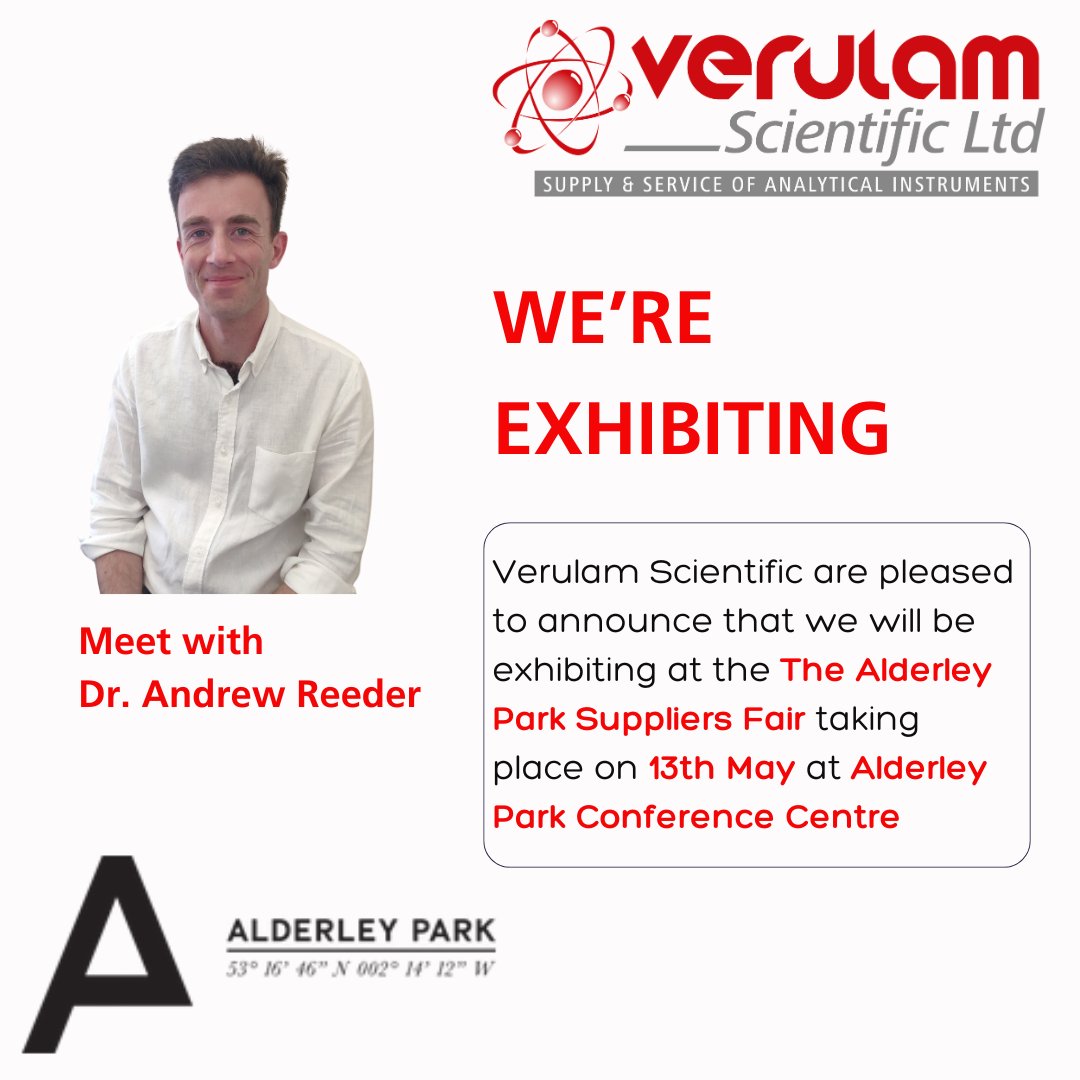Get your FREE event tickets here - eventbrite.co.uk/e/alderley-par…

#VerulamScientific #HPLC #FPLC #MALDI #LabAutomation #ElectrochemicalDetection #DioxinAnalysis #FPLCAnalysis #MycotoxinAnalysis #LiquidHandlingSystems #AutomatedColonyPicking #Knauer #HPLCSystems