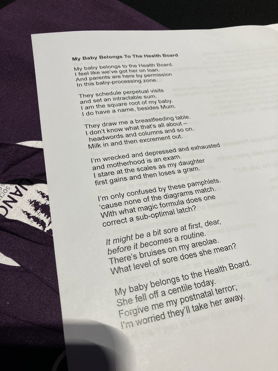 Loved hearing from Nuala Watt, poet and activist <a href="/ALLIANCEScot/">The ALLIANCE</a> conference. Such powerful poetry and observations. As a Mum I particularly enjoyed this poem. 
#OurVoicesMatter