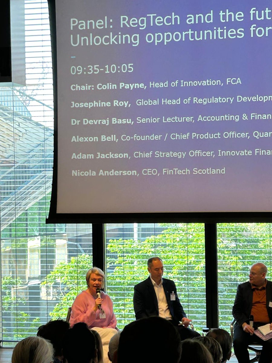 FinTech Scotland (@fintechscotland) on Twitter photo We continue to celebrate UK #Fintech Week.
We're at the <a href="/TheFCA/">Financial Conduct Authority</a>'s RegTech Forum sharing the impact the Financial Regulation Innovation Lab (FRIL) has had around #AI, #ESG, #ConsumerDuty and #FinancialCrime.
Read our latest blog on FRIL's impact.
fintechscotland.com/accelerating-a… We continue to celebrate UK #Fintech Week.
We're at the <a href="/TheFCA/">Financial Conduct Authority</a>'s RegTech Forum sharing the impact the Financial Regulation Innovation Lab (FRIL) has had around #AI, #ESG, #ConsumerDuty and #FinancialCrime.
Read our latest blog on FRIL's impact.
fintechscotland.com/accelerating-a…