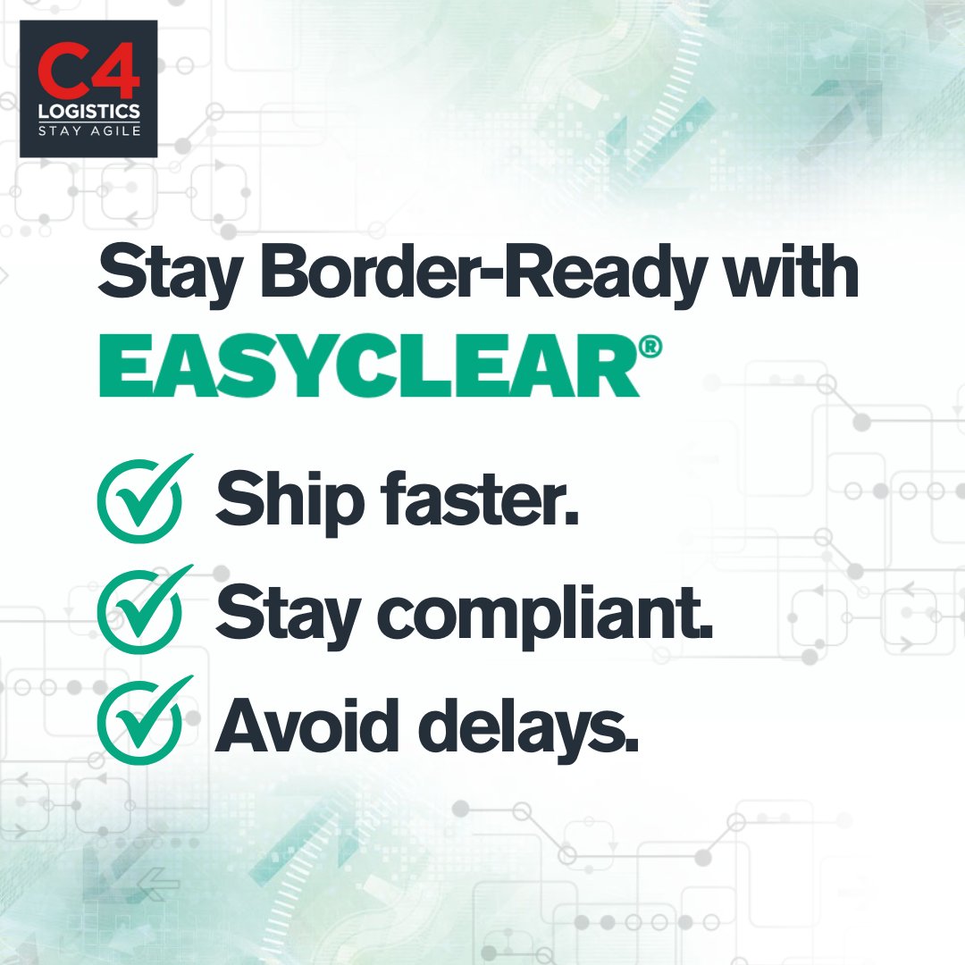 ✅ Fast, automated declarations (as quick as 15 mins)
✅ Full UK &amp; EU compliance
✅ Only provider offering EasyClear in the UK, France, Germany &amp; Ireland

Whether you’re shipping high-value goods or time-sensitive parts, we keep you compliant and in control.

#EasyClear #Customs