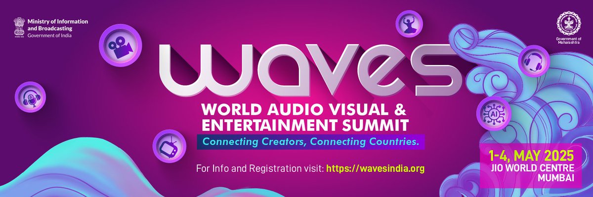 AIRRNUJalandhar's tweet image. ਪ੍ਰਧਾਨ ਮੰਤਰੀ @narendramodi  ਮੁੰਬਈ ਵਿਖੇ ਆਡੀਓ ਵਿਜ਼ੂਅਲ ਅਤੇ ਮਨੋਰੰਜਨ ਸੰਮੇਲਨ, #WAVES2025 ਦਾ ਉਦਘਾਟਨ ਕਰਨਗੇ।

#CreateInIndiaChallenge #WAVES #WAVES2025 #WAVESIndia #WAVESummit #WAVESummitIndia