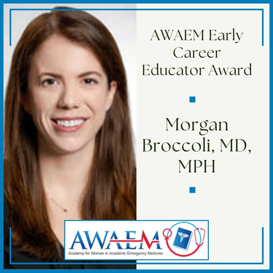 Congratulations to Dr. Morgan Broccoli, this year's AWAEM Early Career Educator Award Recipient!