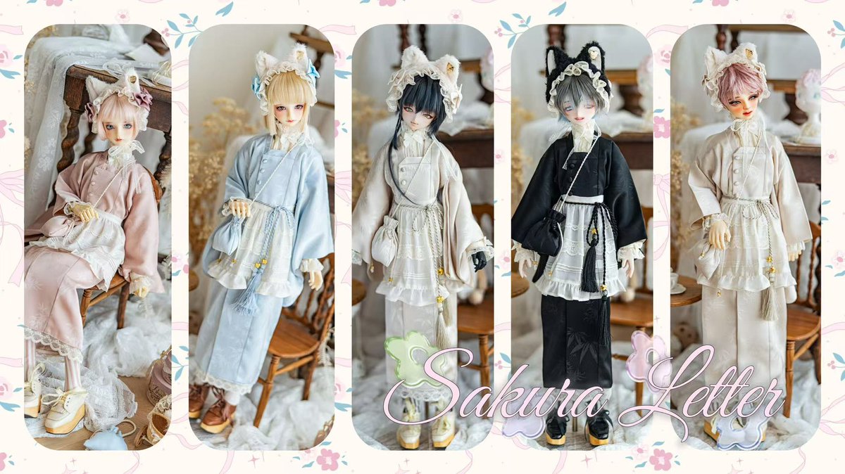 新作】SERIES OF 🌿【Sakura Letter】🌸 💛S size 1/4 doll 💚 M size 