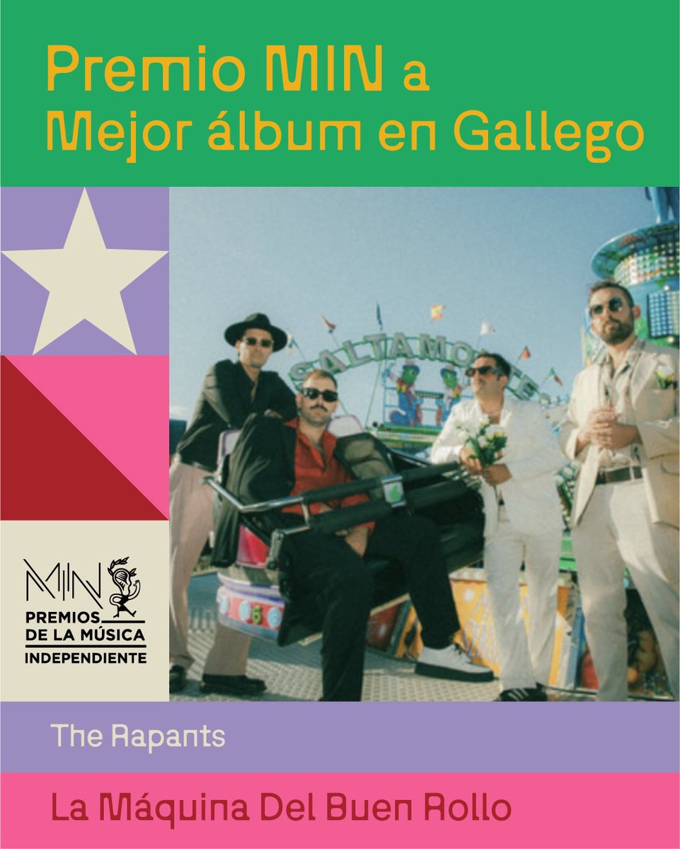 El Premio MIN a Mejor álbum en gallego es para The Rapants por “La Máquina Del Buen Rollo”

Parabéns! 🎼