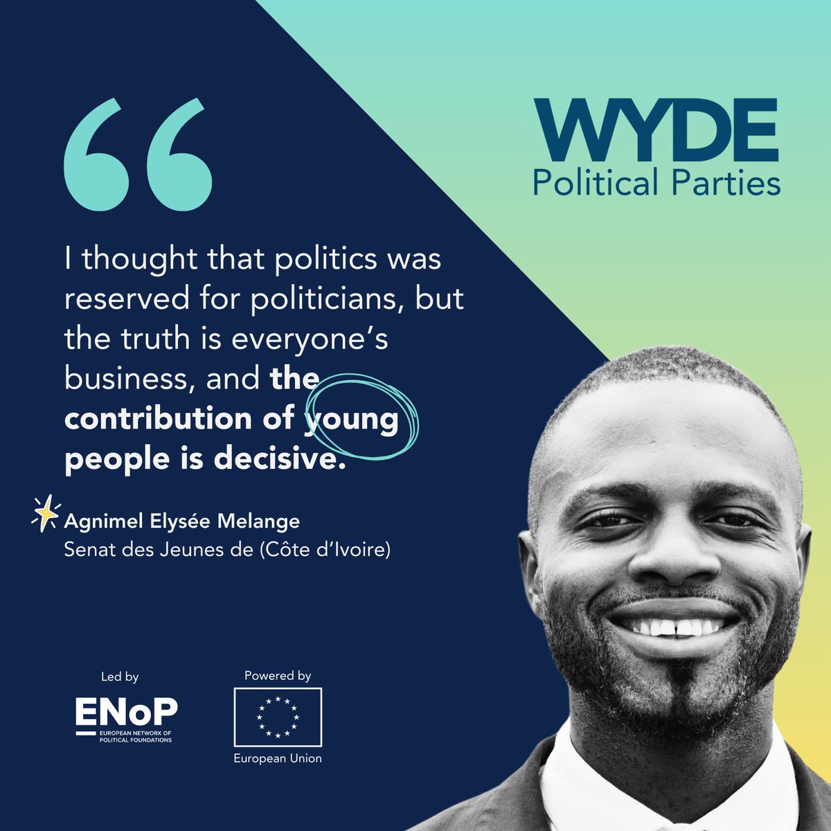 EU_ENoP's tweet image. 🇪🇺 On #EuropeDay, we celebrate democracy in action.
Europe stands with the next generation of leaders.
And democracy lives through the people who dare to lead. Learn more 👉 wyde-global.eu
#WYDEPoliticalParties #WYDECommunity #EUValues #ENoP