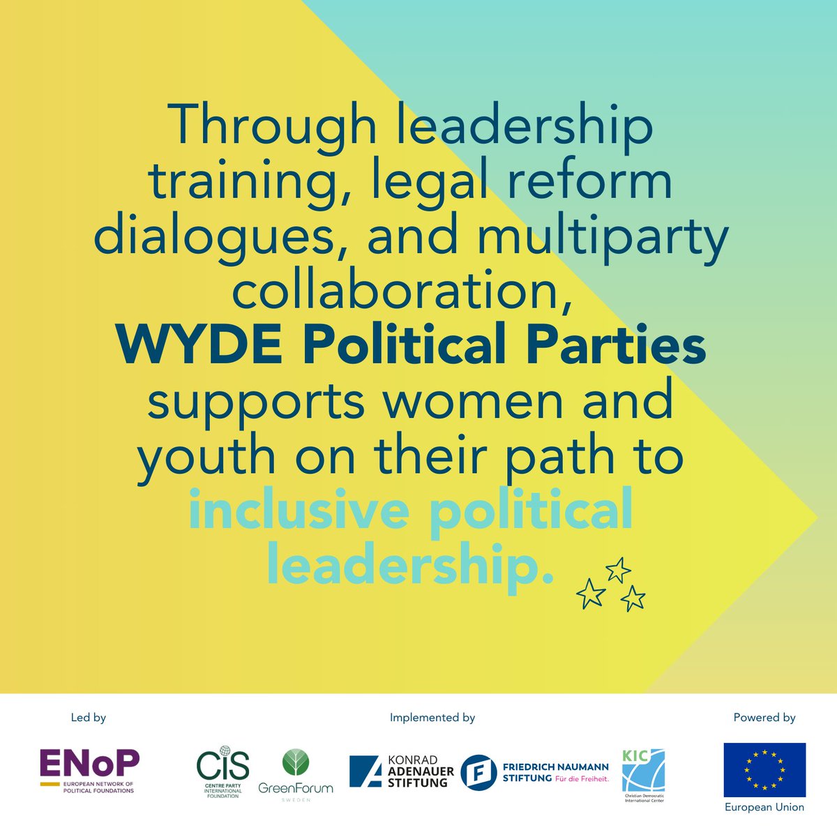 EU_ENoP's tweet image. 🇪🇺 On #EuropeDay, we celebrate democracy in action.
Europe stands with the next generation of leaders.
And democracy lives through the people who dare to lead. Learn more 👉 wyde-global.eu
#WYDEPoliticalParties #WYDECommunity #EUValues #ENoP