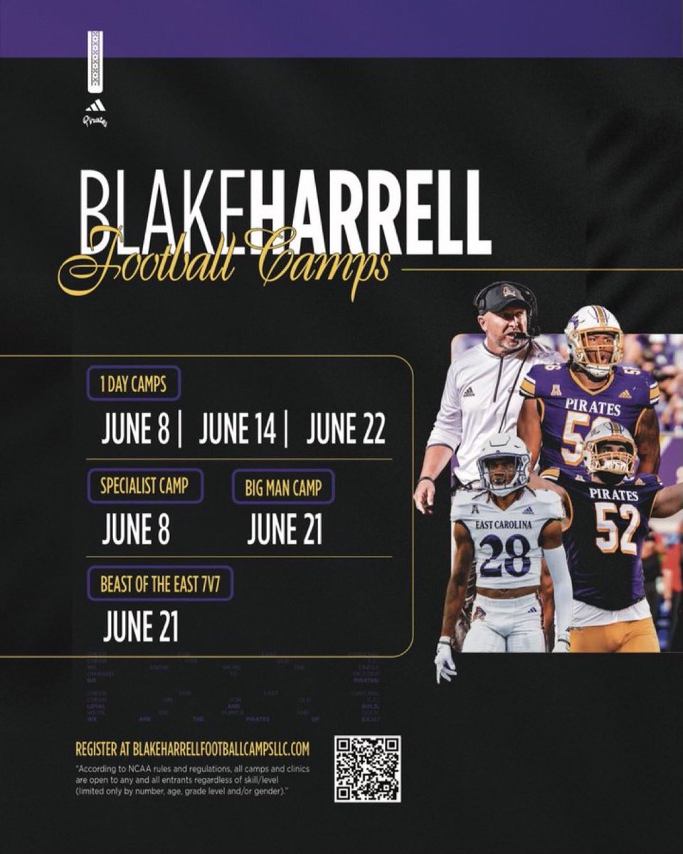Tarron Williams (@coacht_will) on Twitter photo Camp season is here, Let’s WORK‼️ 
🏴☠️🏴☠️ 🟣🟡 Camp season is here, Let’s WORK‼️ 
🏴☠️🏴☠️ 🟣🟡