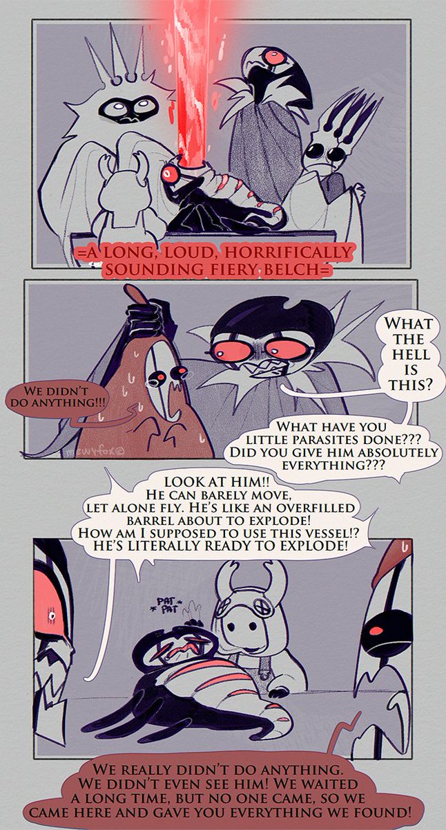 MewyFox's tweet photo. #hollowknightart #hollowknight 
Part 4.  Soon we will find out where  Ghost was two weeks after the ending  "Godseekers".

It will be fun to see this madness in the dubbing. https://t.co/00R2OQPAV2