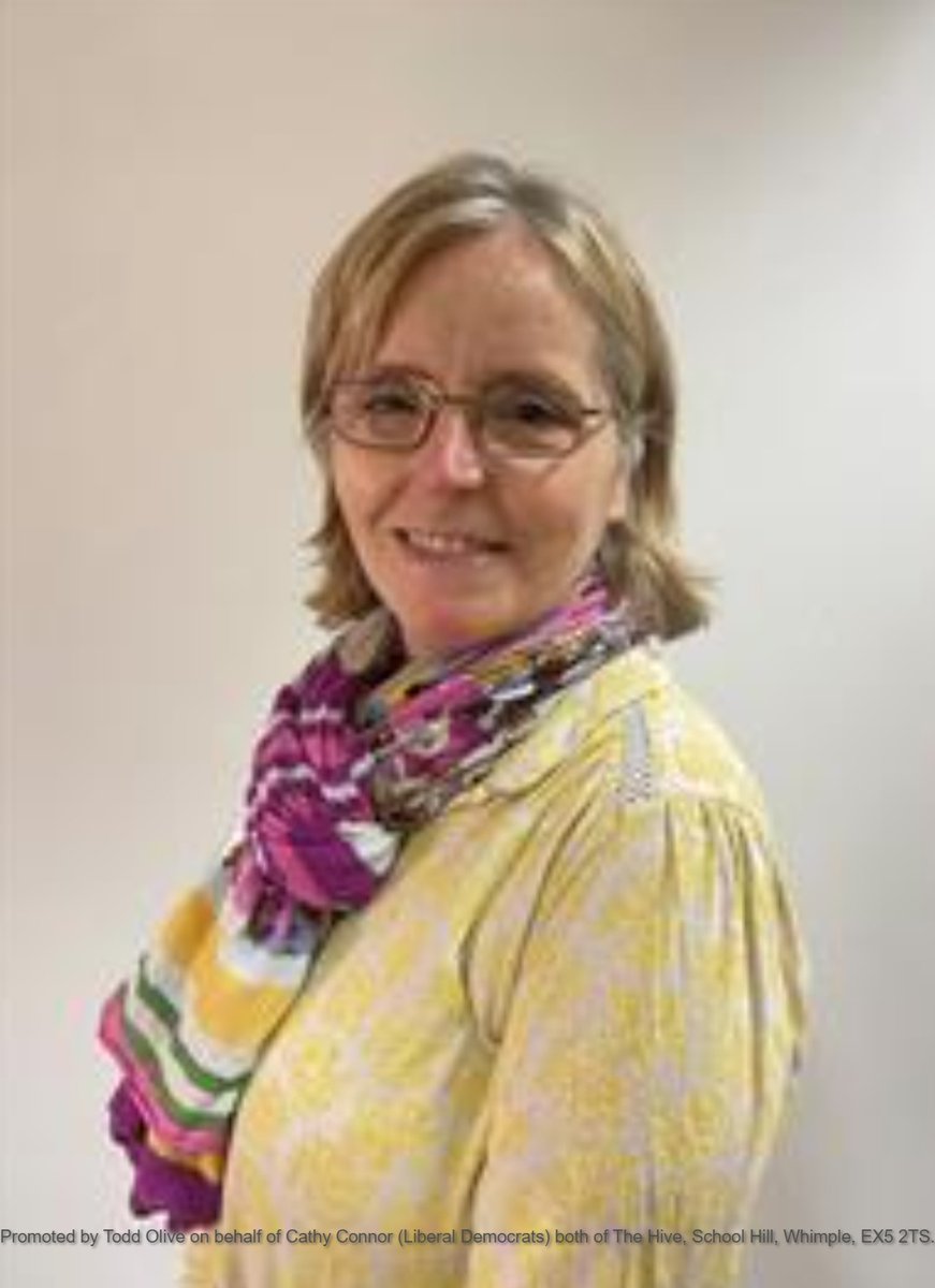 EEELibDems's tweet photo. Cathy Connor is the @LibDems candidate for #Whimple and #Blackdown division. 
The @LibDems priorities:
🔸Ending #Devon's pothole chaos
🔸Fixing adult and children's care services
🔸Ending Tory wasteful spending
🔸Fighting for fair funding for our local services https://t.co/bojamuvJzY