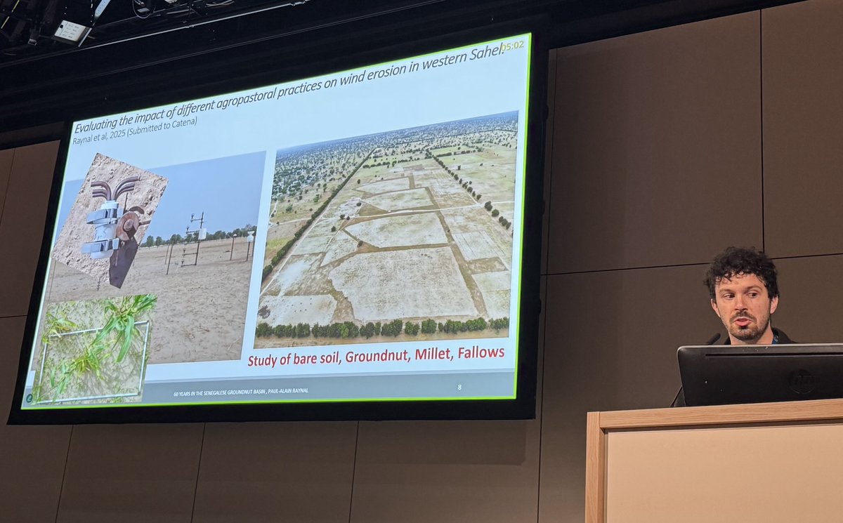 Paul-Alain Raynal talks about wind #soilerosion in Senegal #EGU 2025