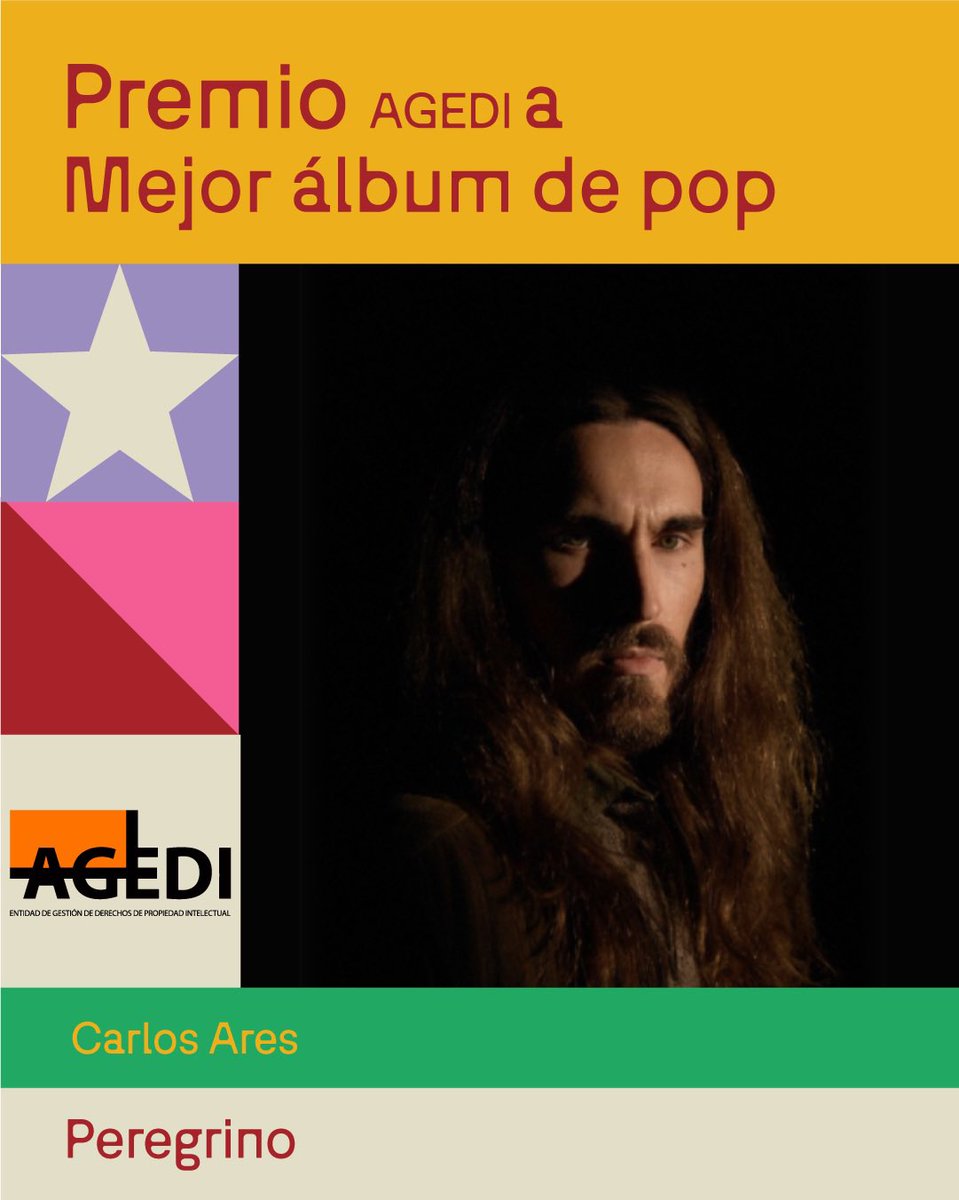 El Premio AGEDI a Mejor álbum de pop es para Carlos Ares por “Peregrino”

¡Enhorabuena! 🎸

Premio ofrecido y apoyado por AGEDI