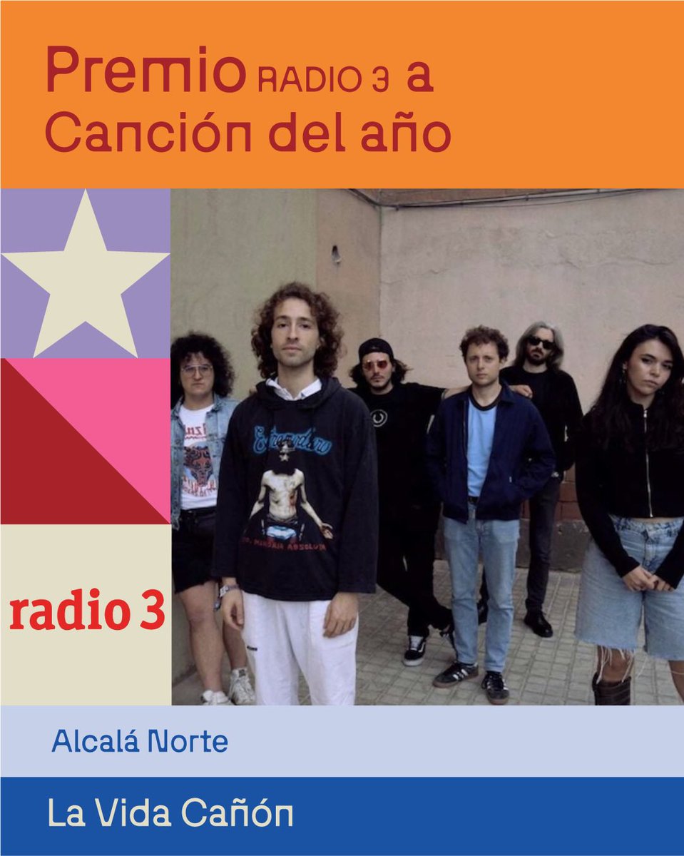 El Premio Radio3 a Canción del año es para Alcalá Norte por “La Vida Cañón”

¡Enhorabuena! 🎹

Premio ofrecido y apoyado por Radio 3