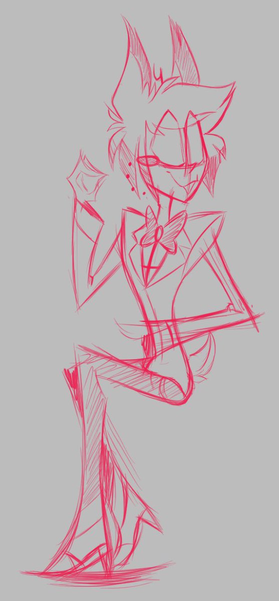Smallzwashere's tweet image. I love drawing this deer man so much, he’s just so dapper✨✨(this is a wip for something coming up soon 🫣🤭)
#WIP #HazbinHotelAlastor