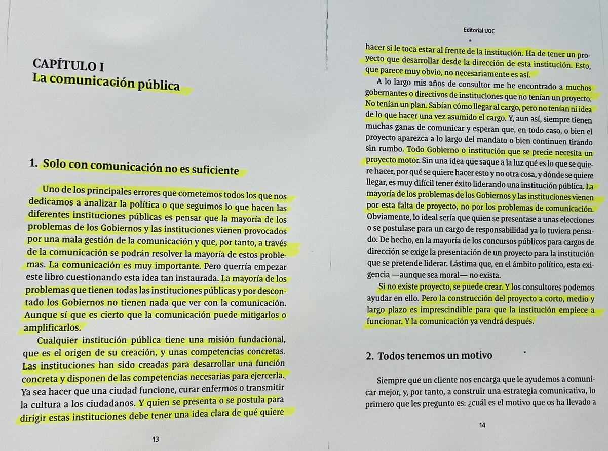MontsMartinez's tweet photo. “Todo gobierno o institución que se precie necesita un proyecto…
La mayoria de problemas de los gobiernos y las instituciones vienen por esta falta de proyecto, no por los problemas de comunicación “ 

@paucanaleta 

#comunicaciopublica #comunicacioinstitucional https://t.co/t9XvIHgb6g