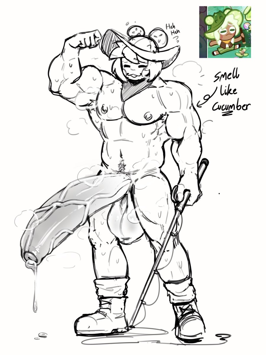 Wonder what his cucumber tastes like😋✨