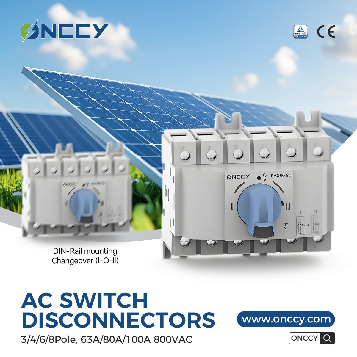 grace_aswich's tweet image. EAS80 AC Disconnector
When used as a transfer switch, the standard model (I-0-II) features a normally open contact at the center "O" position
#ElectricalIsolation #DoubleBreak #ArcExtinguishing #IP66 #IECCompliant #PVSystems #Switchgear #PowerSafety #EnergyManagement