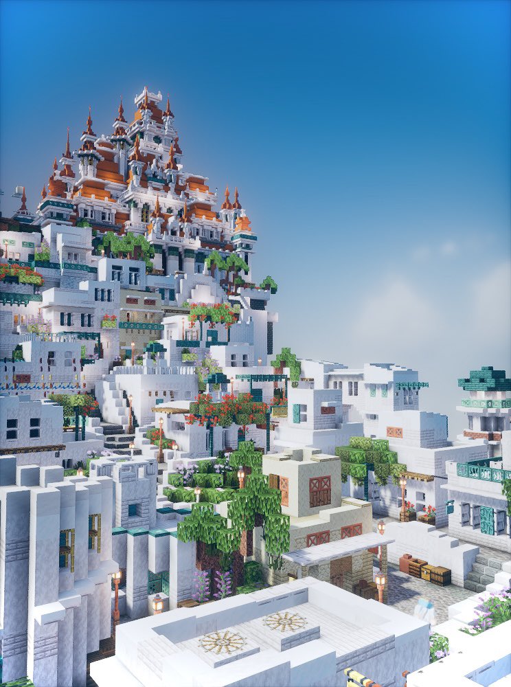 🐭ギリシャの白い町🐼
　🌴 #かたちの国🌴
     🐻#Minecraft 🌾