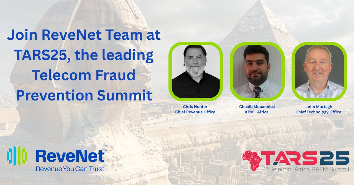 revenet_'s tweet photo. The ReveNet team is heading to Cairo for #TARS25 – 7–8 May! 🇪🇬
We’re excited to connect, learn, and share how we support MNOs with fraud prevention and revenue protection.
Catch up with us there! https://t.co/dNHdASw7gO
#ReveNet #RevenueYouCanTrust #NetworkSecurity #TARS25 https://t.co/SCOfheZMvF
