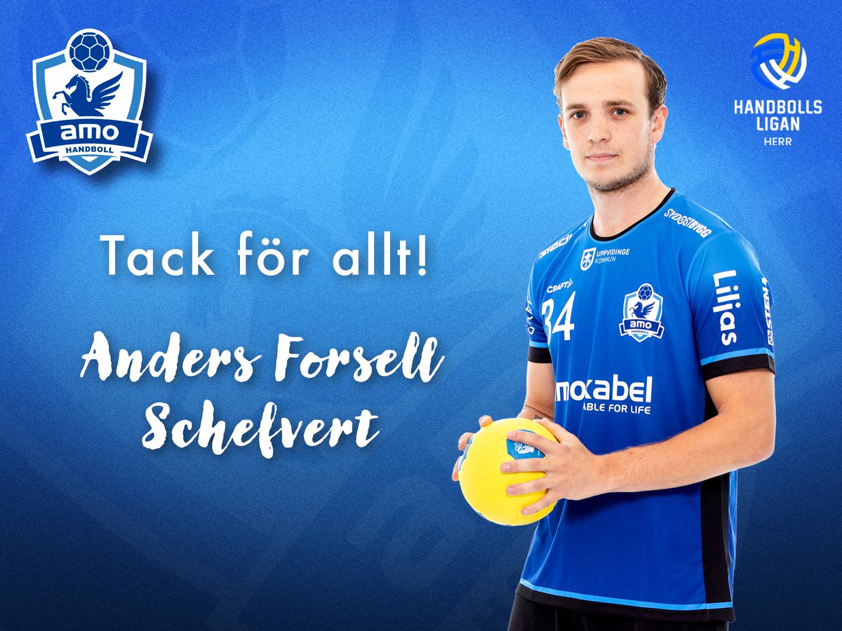 amo_handboll's tweet photo. En av Amo:s viktigaste spelare de senaste åren, Anders Forsell Schefvert, lämnar nu Amo för att gå vidare i sin karriär.

Läs mer på https://t.co/h1iP6Q6ZRf https://t.co/hKcOMNbCdK