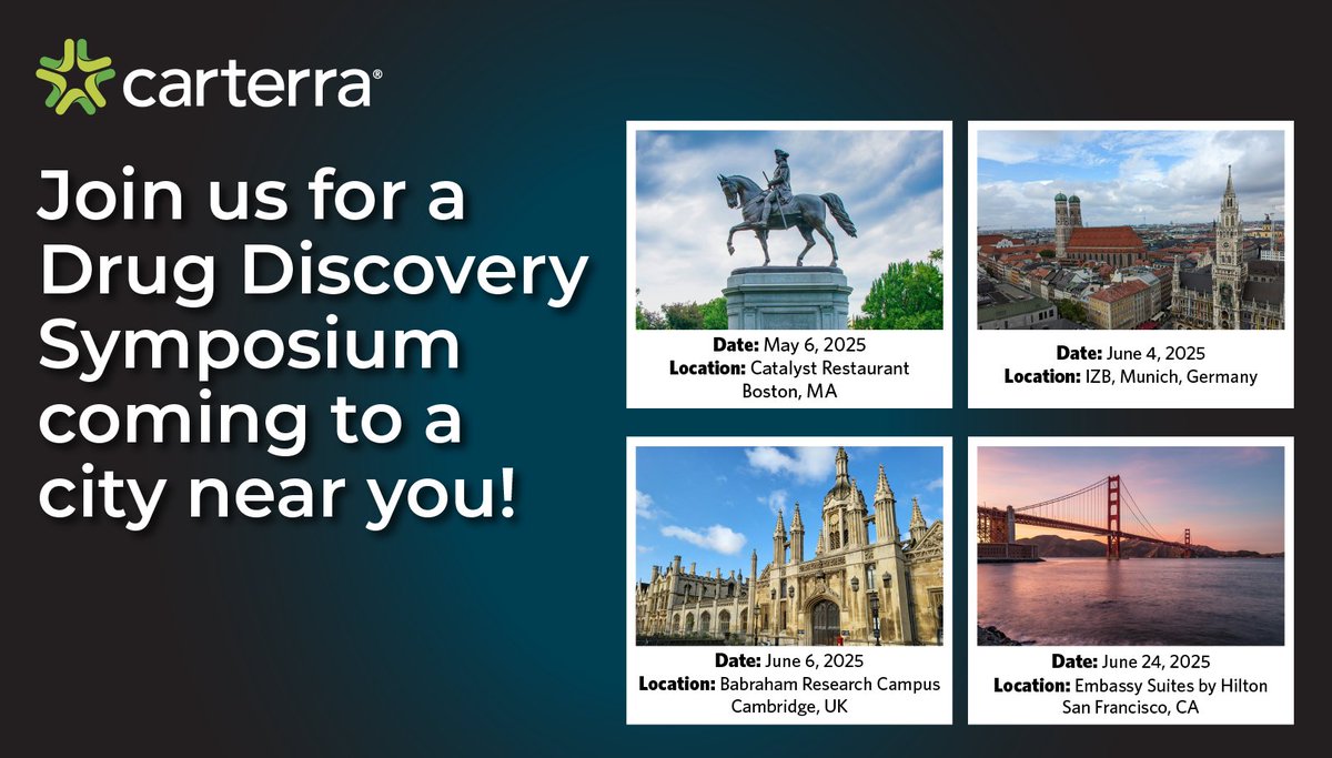 Carterra (@carterra_bio) on Twitter photo From ๐๐-๐ฑ๐ฟ๐ถ๐๐ฒ๐ป #๐ฝ๐ฟ๐ผ๐๐ฒ๐ถ๐ป๐ฒ๐ป๐ด๐ถ๐ป๐ฒ๐ฒ๐ฟ๐ถ๐ป๐ดย to #๐๐บ๐ฎ๐น๐น๐บ๐ผ๐น๐ฒ๐ฐ๐๐น๐ฒ ๐ฑ๐ฟ๐๐ด ๐ฑ๐ถ๐๐ฐ๐ผ๐๐ฒ๐ฟ๐, these events bring together leading minds in drug discovery and innovation.
carterra-bio.com/news/carterra-โฆ
#drugdiscovery From ๐๐-๐ฑ๐ฟ๐ถ๐๐ฒ๐ป #๐ฝ๐ฟ๐ผ๐๐ฒ๐ถ๐ป๐ฒ๐ป๐ด๐ถ๐ป๐ฒ๐ฒ๐ฟ๐ถ๐ป๐ดย to #๐๐บ๐ฎ๐น๐น๐บ๐ผ๐น๐ฒ๐ฐ๐๐น๐ฒ ๐ฑ๐ฟ๐๐ด ๐ฑ๐ถ๐๐ฐ๐ผ๐๐ฒ๐ฟ๐, these events bring together leading minds in drug discovery and innovation.
carterra-bio.com/news/carterra-โฆ
#drugdiscovery