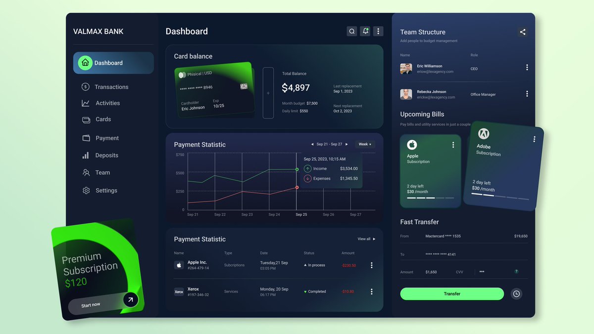 designedby_nath's tweet image. Day 10/30 #UIChallenge: Another dashboard design in the works!
#DashboardInspiration #DesignDaily #WebDesign #uiux 
x.com/designedby_nat…