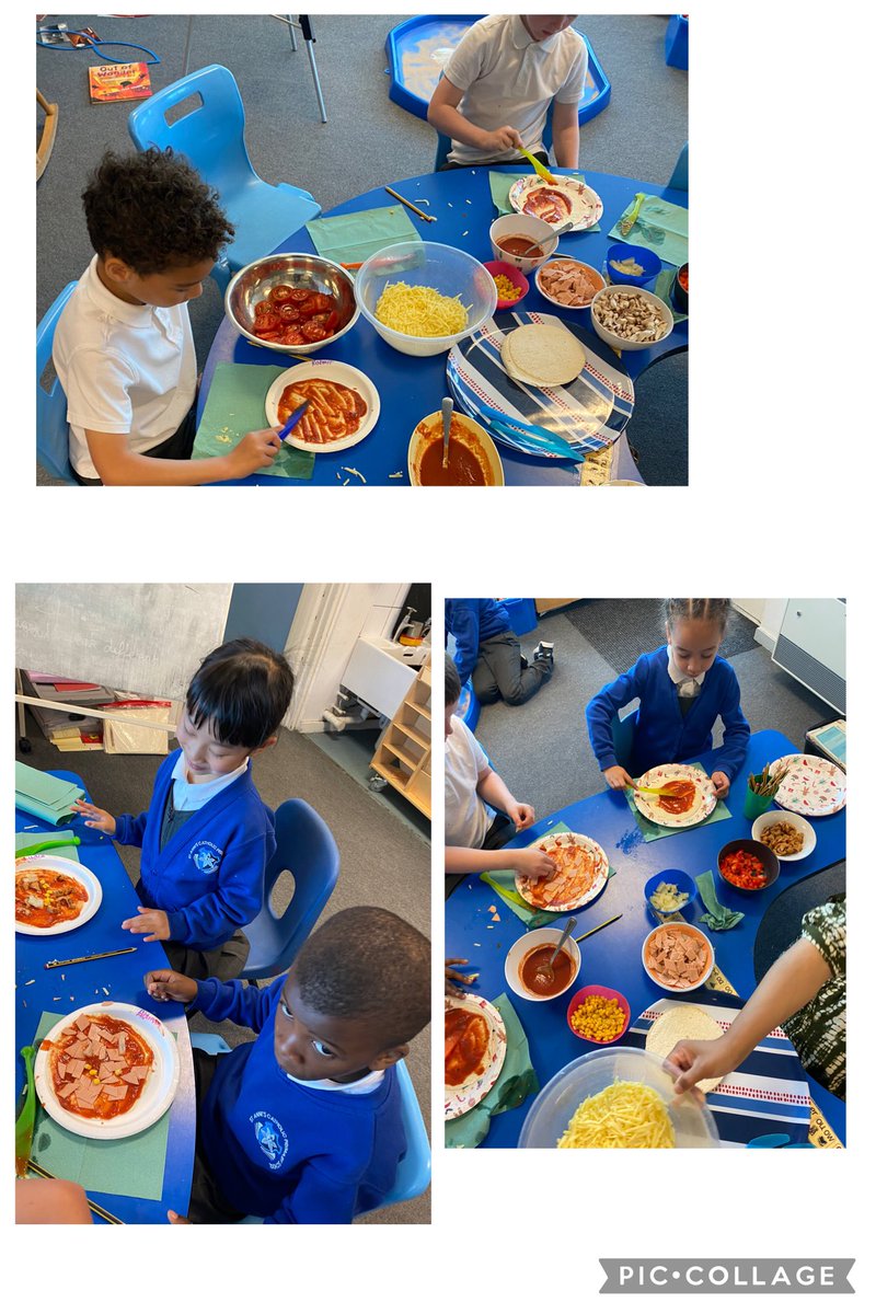 Making our healthy pizzas. Brilliant choices children! <a href="/StAnnesLiv/">St Anne's Liverpool</a>
