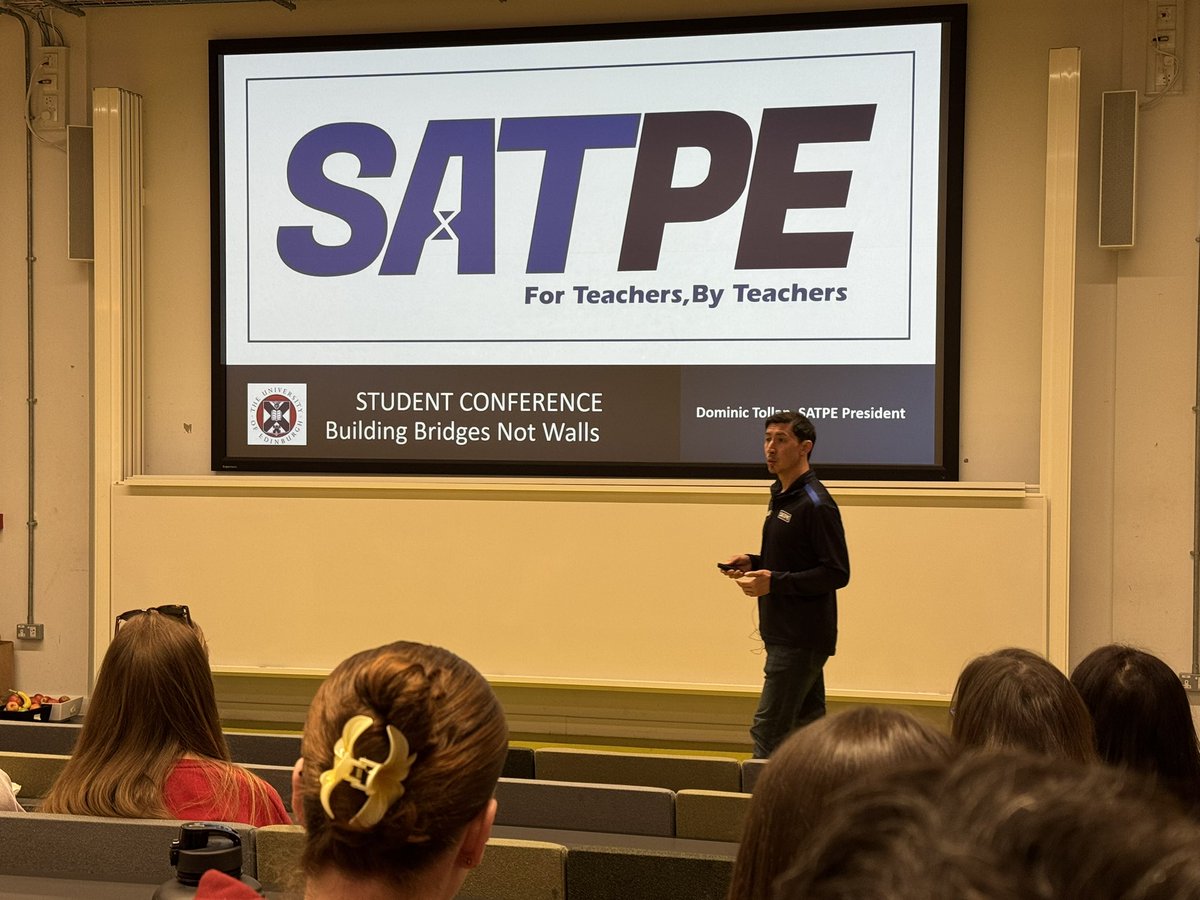 ColBrough's tweet image. Great first session on the dissertation conference @UoE_PE @MorayHouse @EdinburghUni guest speakers from SATPE and EIS followed by two student presentations exploring teachers’s role in change for widening access to higher education and challenging gender stereotypes,sport,PE