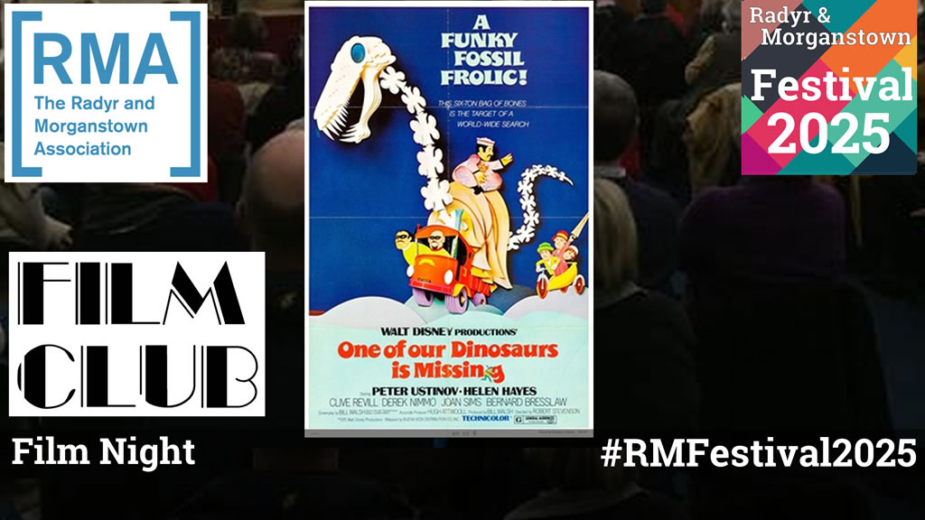 R&amp;M Festival Film Night
One of our dinosaurs is missing : Tuesday 6th May, 7.30pm in the Old Church Rooms. Licensed bar and cinema snacks available
#RMFestival2025