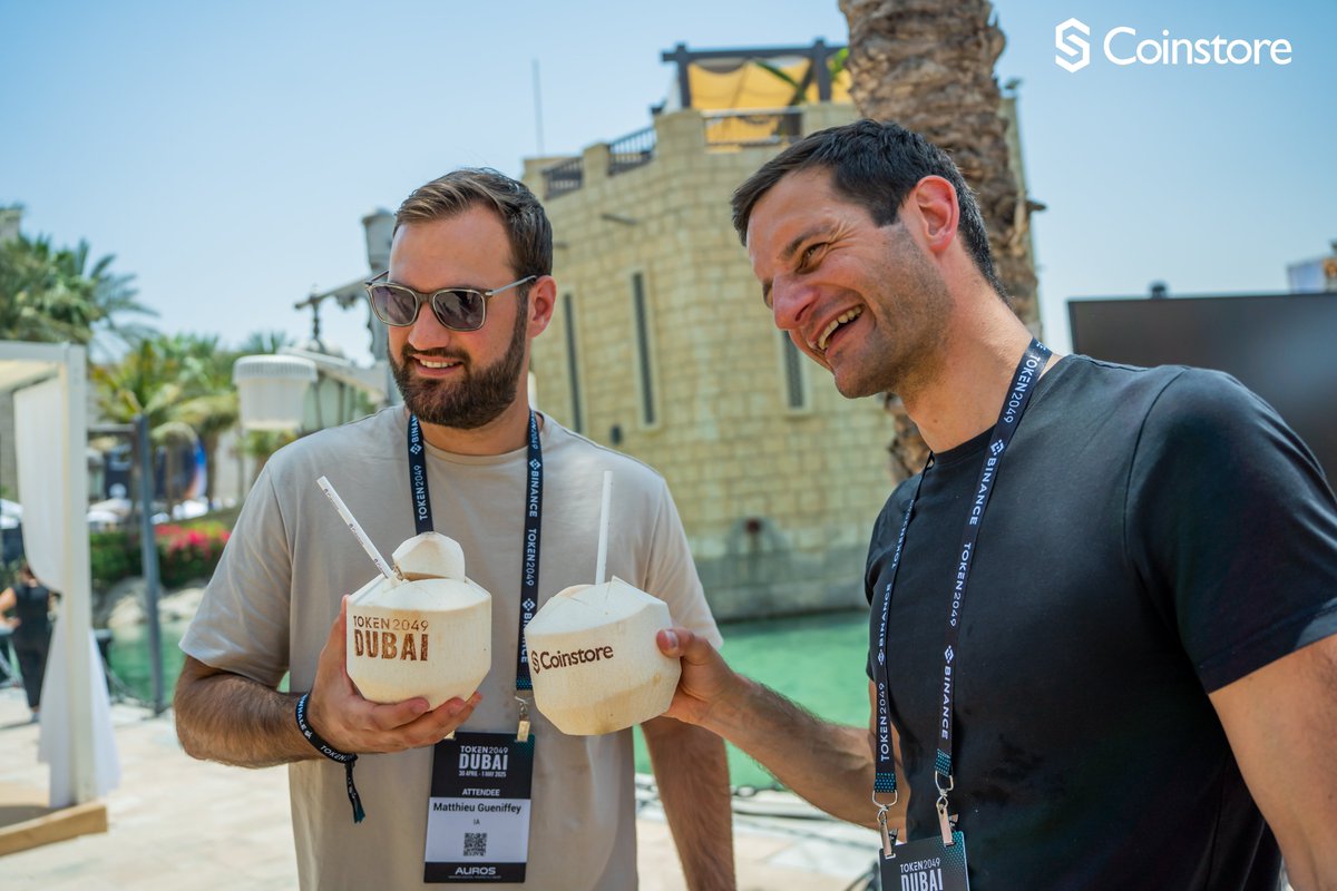 CoinstoreExc's tweet photo. 🥥 Crypto vibes, coconut rides 🌊

Stop by for a cool Coinstore-branded coconut drink!

#CoinstoreBar2049 #CoinstoreinDubai2025 https://t.co/u8dAcpa3D2