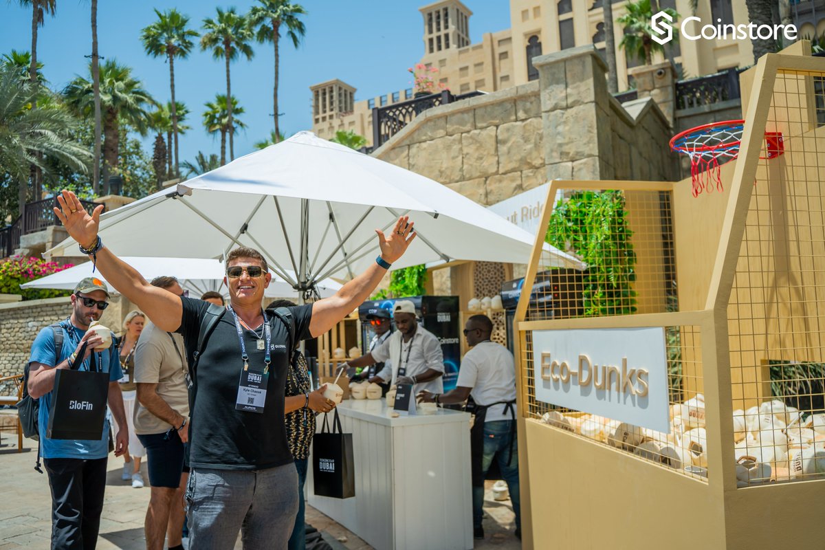 CoinstoreExc's tweet photo. 🥥 Crypto vibes, coconut rides 🌊

Stop by for a cool Coinstore-branded coconut drink!

#CoinstoreBar2049 #CoinstoreinDubai2025 https://t.co/u8dAcpa3D2