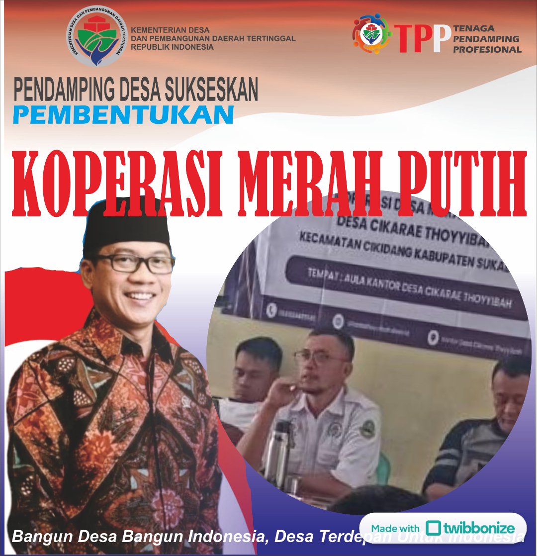 Zzamusi's tweet photo. *#TPPBersamaMenteriDesa*

Musdesus pembentukan koperasi merah putih

*#TPPBersamaMenteriDesa*

@prabowo
@YandriSusanto27
@ArizaPatria
@taufikmadjid71
@kemendespdt
@bpsdmkemendesa https://t.co/K0xrumUDIG