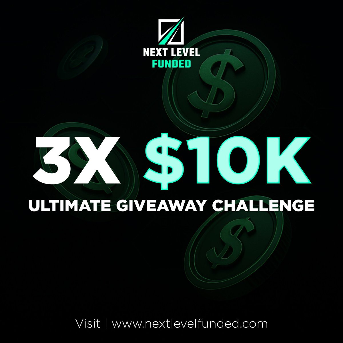 3x$10k account giveaway !!

1. Follow <a href="/NextLevelFunded/">Next Level Funded</a> and You 

2. Like, Retweet and Tag 3 traders 

3.  You must Like and retweet &amp; comment my pinned 

4 Engage with quoted Tweet

 5. Join the Discord - discord.gg/JcqFmCnY3w 

Run for 72h