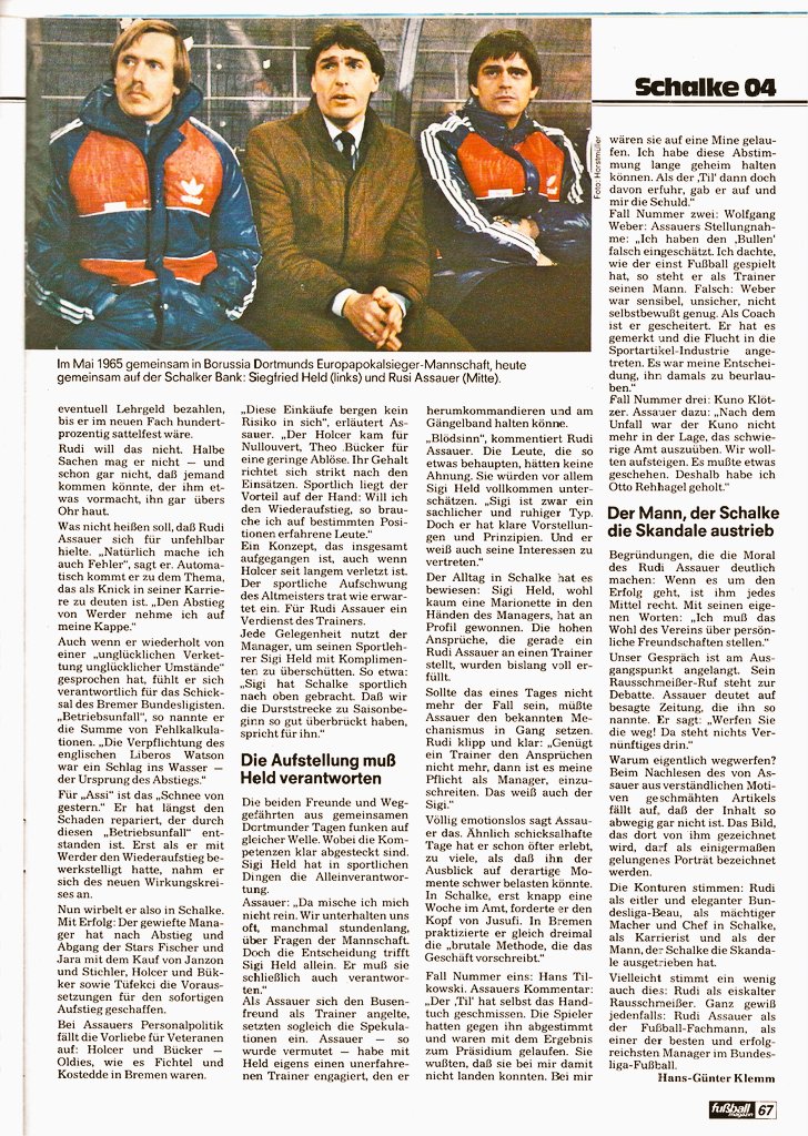 kicker_fuma's tweet photo. "Rudi Assauer - Ein Mann für alle Fälle"
(Aus: Fuma Januar/Februar 1982)
#assauer #s04 #svw #bvb #assi #botd #happybirthday https://t.co/ND807ZEs8W
