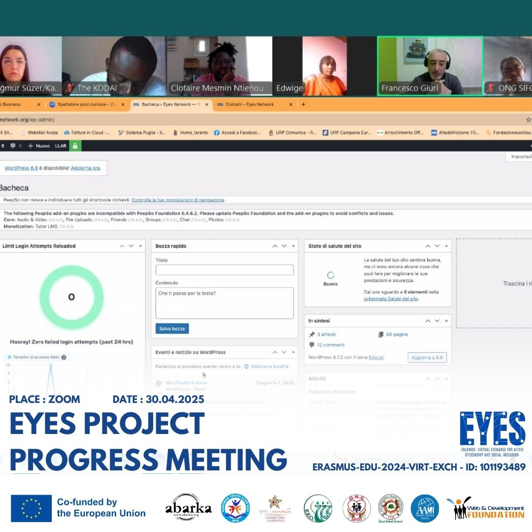 TalentsOutreach's tweet photo. We successfully held an online progress meeting supported by the European Union under the ERASMUS-EDU-2024-VIRT-EXCH Programme  - EYES (Project ID: 101193489)
#EYESProject #ErasmusPlus #VirtualExchange #YouthEngagement #EUProjects #Collaboration #DigitalInclusion #Research https://t.co/m74RLZxn8b
