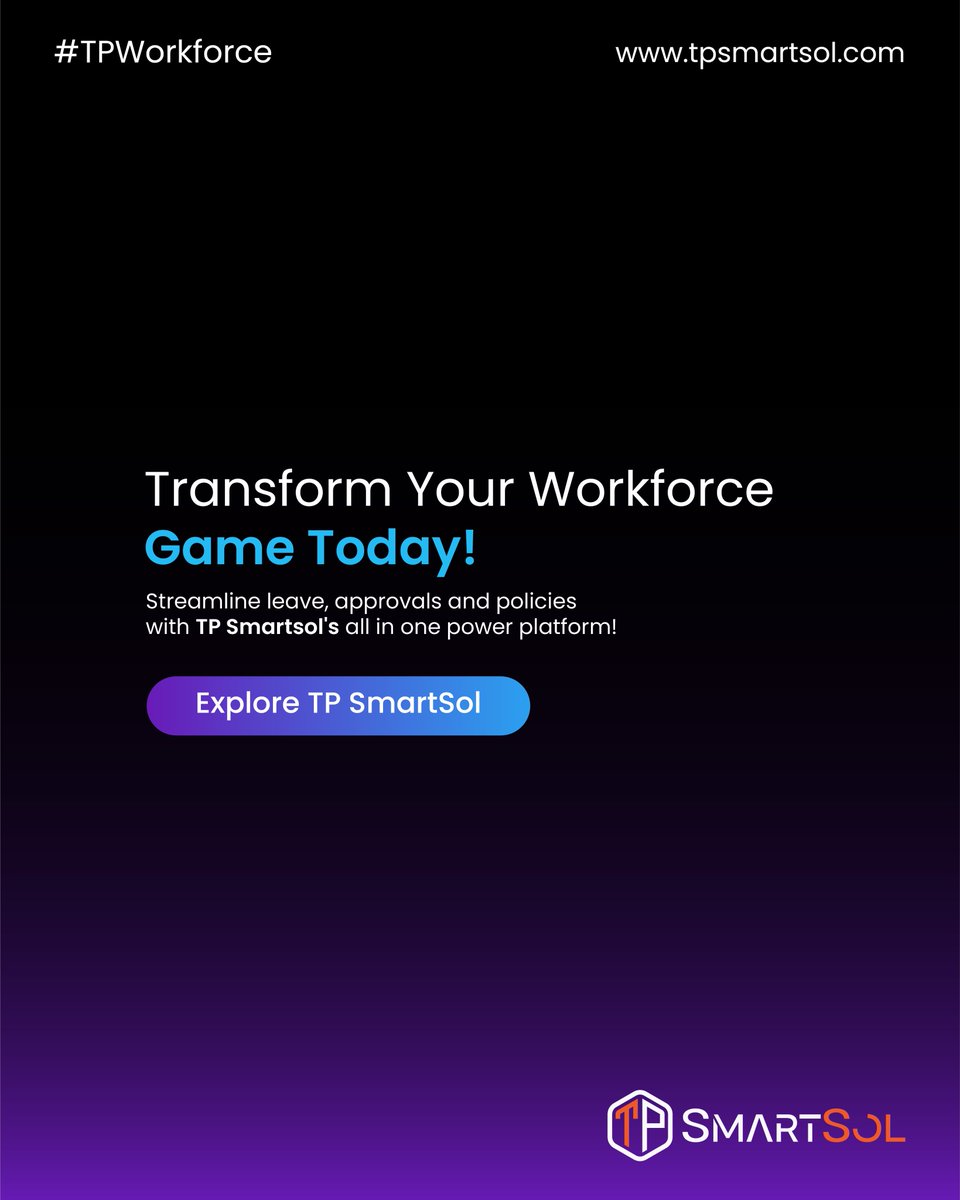 TPSmartSol's tweet photo. Smart decisions start with SmartSol!
Get real-time leave status, maintain proper attendance logs, and manage holidays across teams; without the hassle.

For more details, Visit https://t.co/cm4KEdDGVY

#TPSmartSol #TechParamount #Smartsol #aipoweredsurveillance #SmartFactory https://t.co/Y0kOWCQPiv