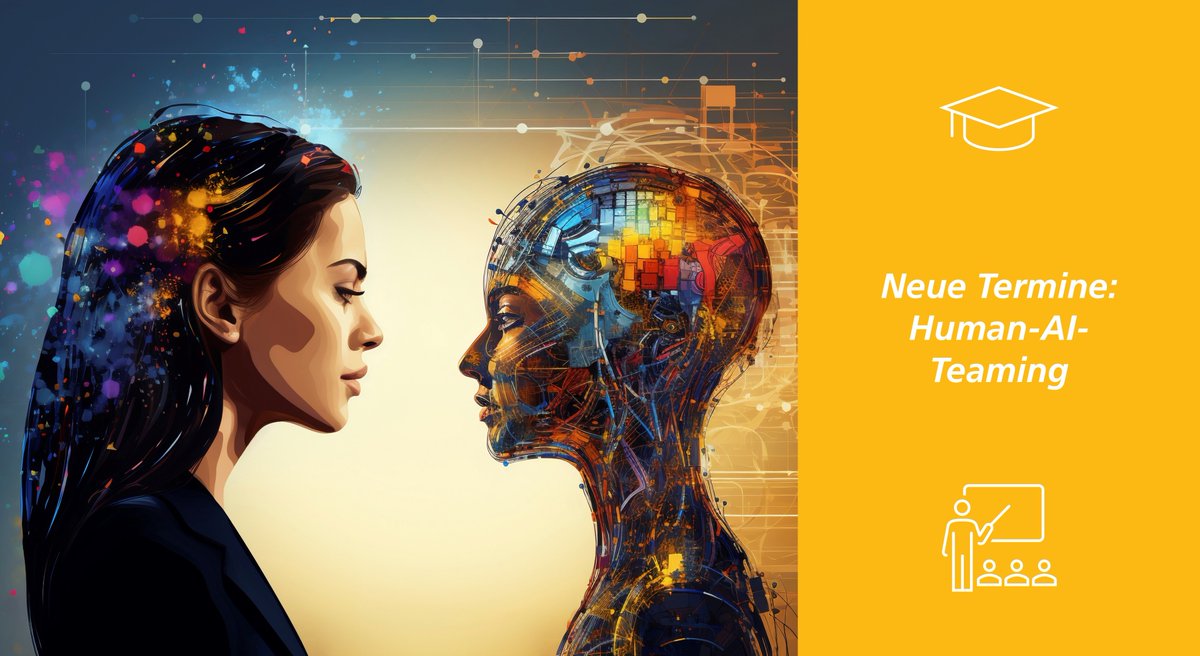 🤝Mensch und KI als Team
📅Am 09.05. startet die Online-Schulung Human-AI-Teaming, über 4 Wochen hinweg, immer freitags.
🤖Lernen Sie, wie KI nach DIN EN ISO 9241 gestaltet &amp; sinnvoll integriert wird – für eine nutzerzentrierte Zukunft.
Infos &amp; Anmeldung: s.fhg.de/hait