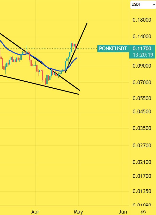 BULLISH 🟩 #PONKE #PONKEUSDT $PONKE 

1D

THE TREND IS ...