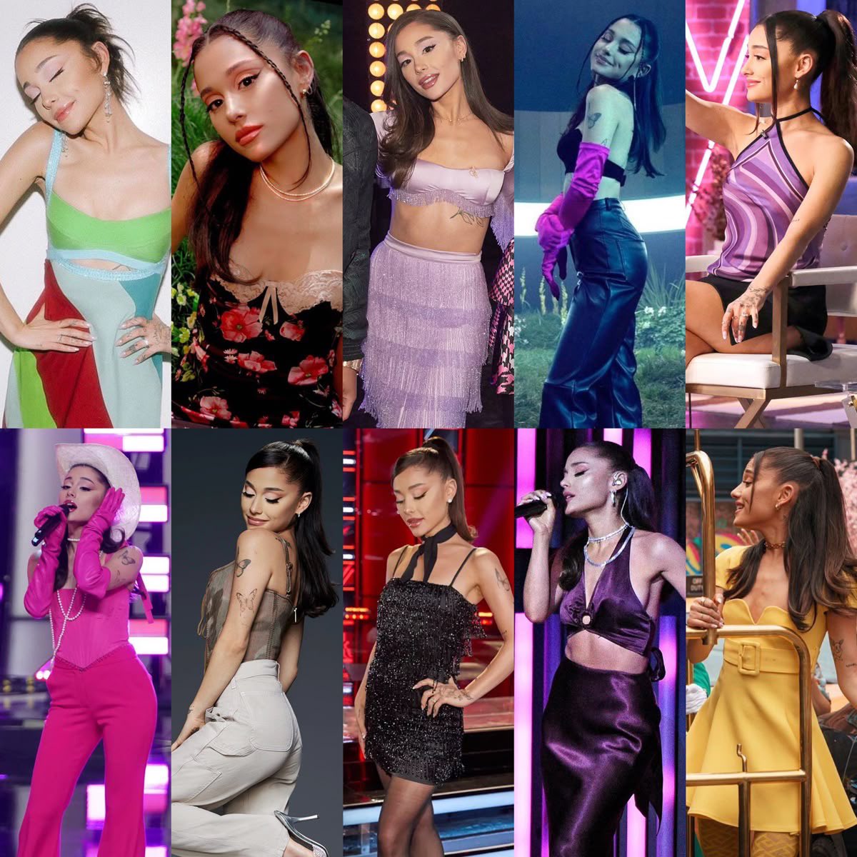 aritheweeknd's tweet image. we don’t thank Ariana grande’s designer enough for making her a fashion icon in 2021