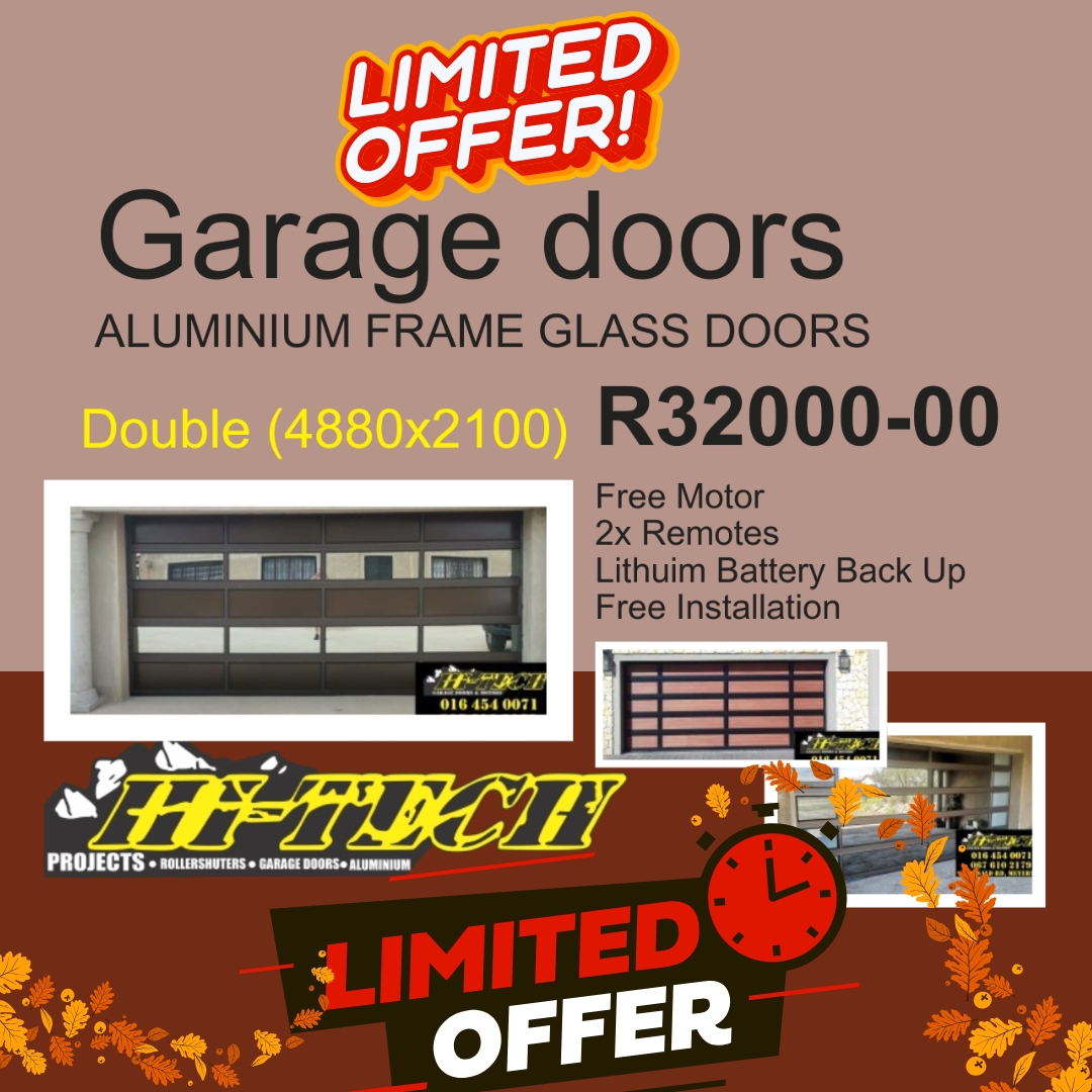 Hi_Techproject's tweet image. 🚪 GARAGE DOORS SPECIALS! 🚪Top quality, sleek designs & unbeatable prices! 💥 📞 016 454 0071 / 067 610 2179 – CALL NOW!
#GarageDoors #HomeUpgrade #SecureYourSpace #WowSpecials #MzanziDeals #GarageGoals #RenovationDeals #SAHomeImprovement #LocalBusinessSA #fypシ #foryourpage