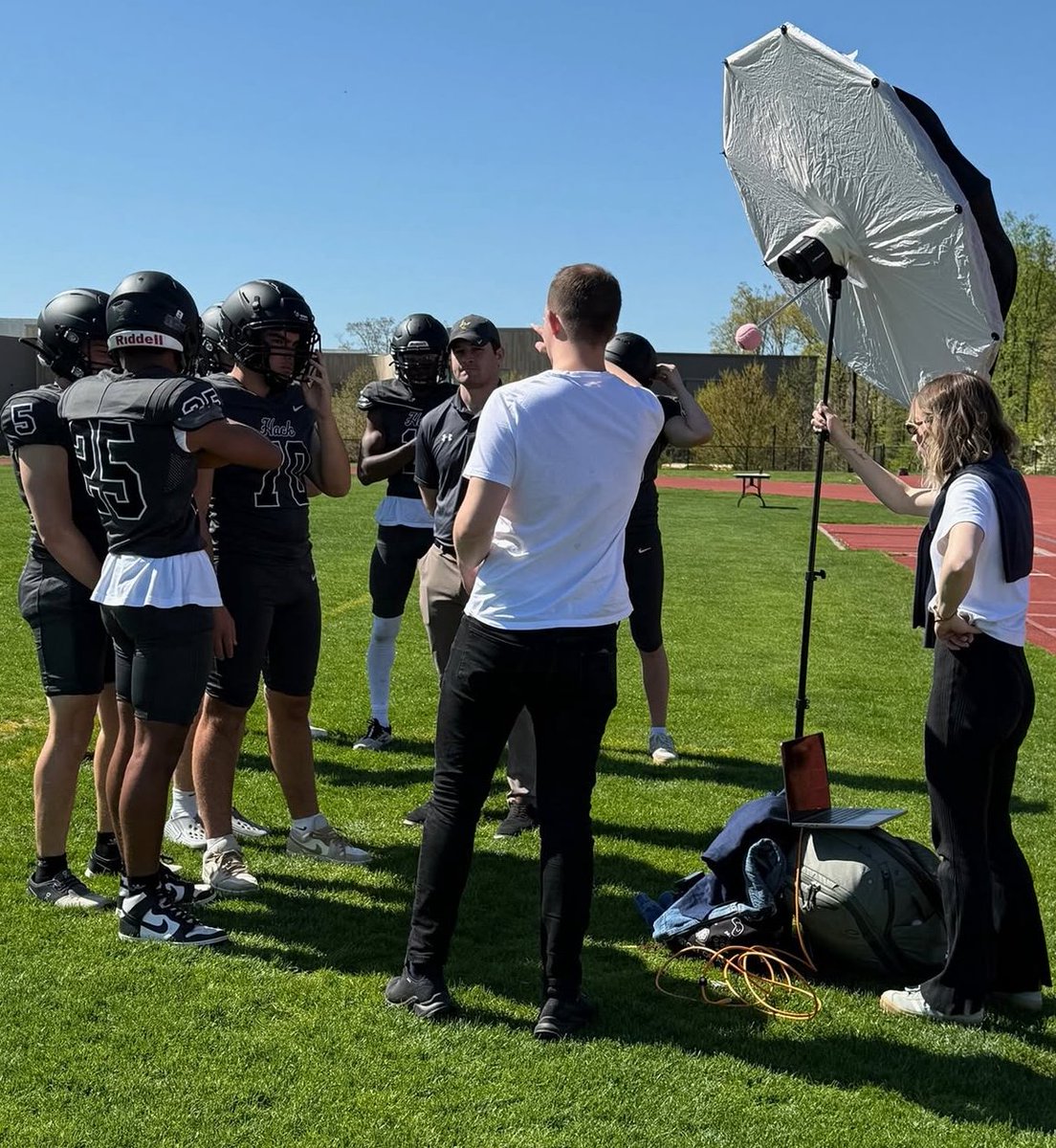 intSchools's tweet image. BTS Of The Magic - More shots of our team at @HackleySchool this week! 🇺🇸📸🏈
#InspiringSchools #ISBehindTheScenes