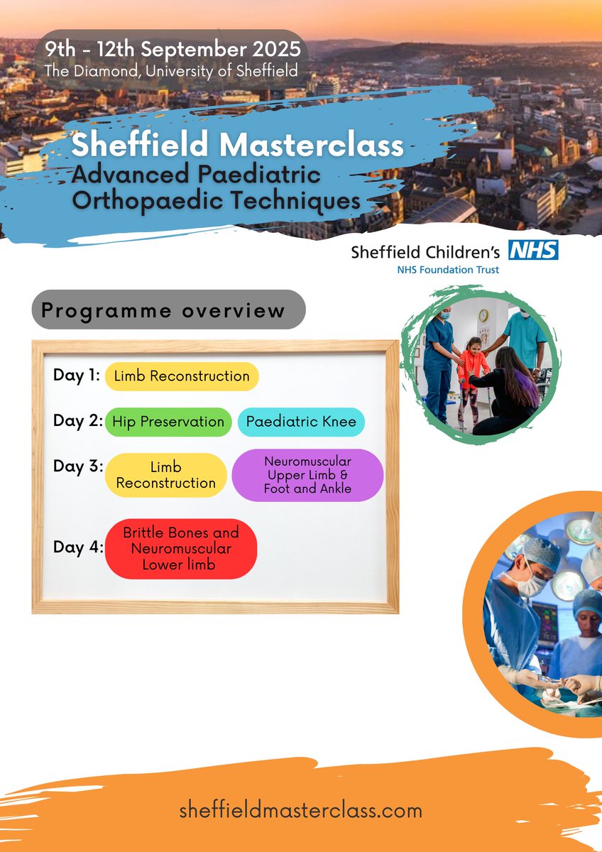 📢 Sheffield Masterclass 2025 – Registration Now Open!
📅 9–12 September | Sheffield, UK
🌍 sheffieldmasterclass.com
After a hugely successful debut in 2023, the Sheffield Masterclass is back this September.

👀Join a powerhouse faculty of international and national experts over