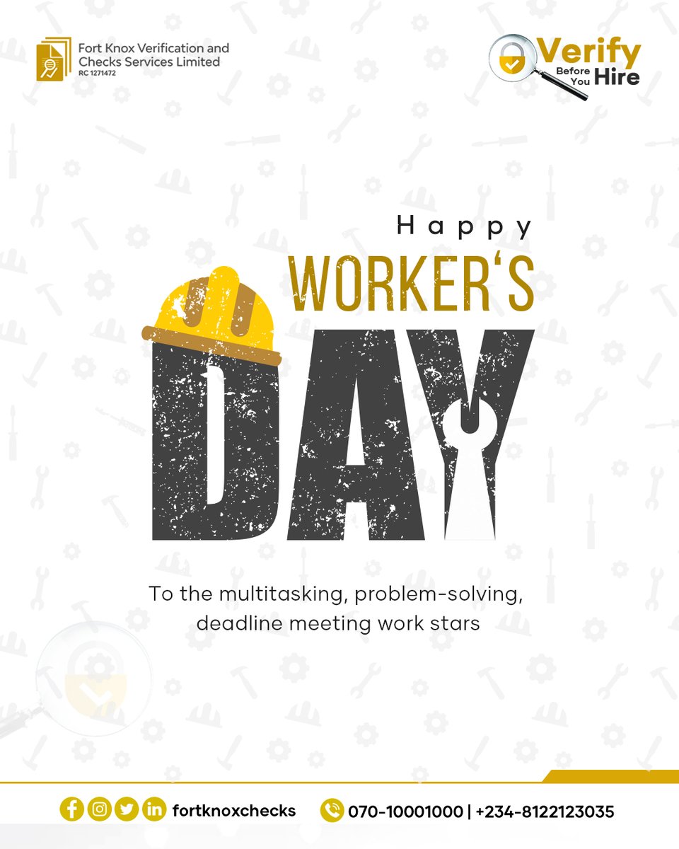 FortKnox_Checks's tweet image. Here’s to the ones who juggle tasks like pros, meet deadlines like superheroes, and still make it look easy.
Happy Worker’s Day to all the workstars out there! 🎉
#HappyNewMonth #WorkersDay #MultitaskMasters