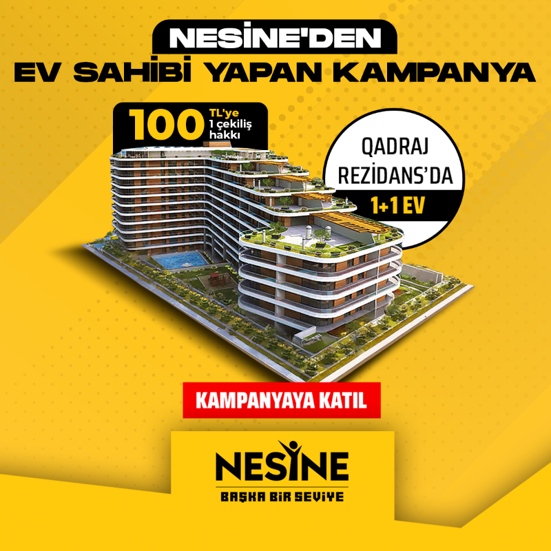 Nesinecom's tweet photo. Nesine'den Ev Sahibi Yapan Kampanya!

Toplamda her 100 TL'lik iddaa kuponuna 1 çekiliş hakkı.

• QADRAJ REZİDANS'DA 1+1 EV
• 10 Adet IPHONE 16
• 10 Adet PS5
• 1250 Adet 500 TL Nesine Puan