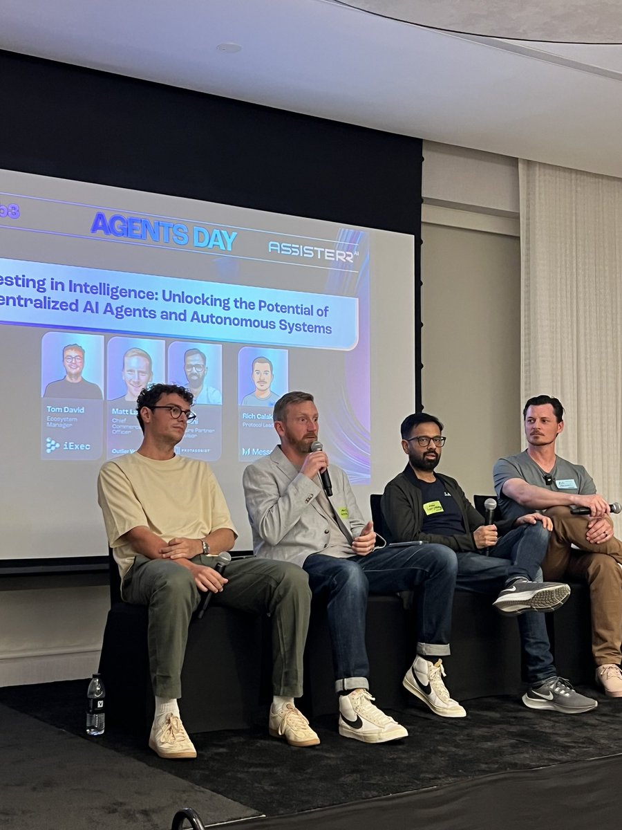 YM (@ym_aspire) on Twitter photo What investment areas are likely to yield higher returns for investors in the next three years? Consider the DeFi space, Layer 1 solutions, infrastructure, and AI agent platforms
AI stream today at <a href="/epicagentsday/">Agents Day - AI x Web3 | Token2049 Dubai 🇦🇪</a> with Tom / <a href="/iEx_ec/">iExec RLC</a>, <a href="/rakeshgidwani/">Rakesh Gidwani</a>. Moderated by <a href="/rcPretzel/">Pretzel</a> - What investment areas are likely to yield higher returns for investors in the next three years? Consider the DeFi space, Layer 1 solutions, infrastructure, and AI agent platforms
AI stream today at <a href="/epicagentsday/">Agents Day - AI x Web3 | Token2049 Dubai 🇦🇪</a> with Tom / <a href="/iEx_ec/">iExec RLC</a>, <a href="/rakeshgidwani/">Rakesh Gidwani</a>. Moderated by <a href="/rcPretzel/">Pretzel</a> -