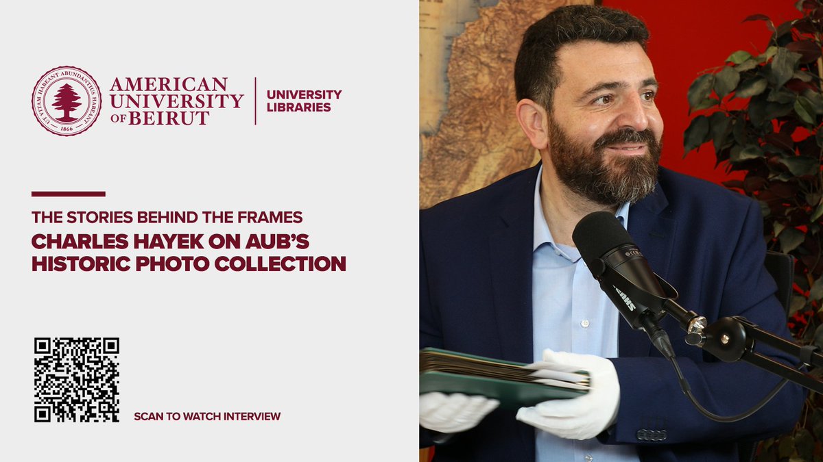 AUB Libraries (@aublibraries) on Twitter photo From the Antoura Orphanage Album to Egyptian cinema archives, Charles Hayek explores how AUBโs photo collections safeguard public memory.
Watch the full Archives Talks interview with AUB Libraries: youtu.be/d28chFVDY4Y
<a href="/AUB_Lebanon/">American University of Beirut</a>
#HeritageAndRoots #AUBLibraries From the Antoura Orphanage Album to Egyptian cinema archives, Charles Hayek explores how AUBโs photo collections safeguard public memory.
Watch the full Archives Talks interview with AUB Libraries: youtu.be/d28chFVDY4Y
<a href="/AUB_Lebanon/">American University of Beirut</a>
#HeritageAndRoots #AUBLibraries