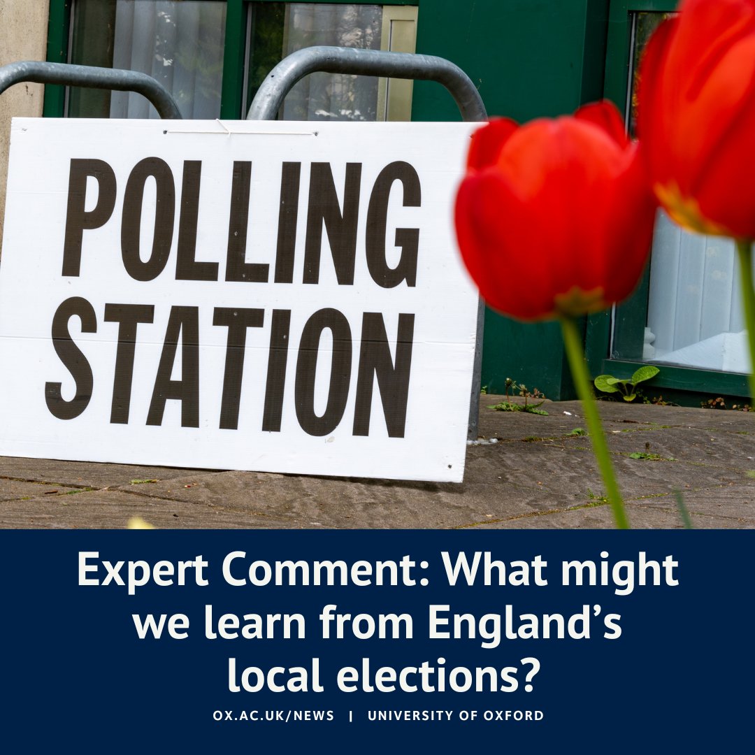 University of Oxford (@uniofoxford) on Twitter photo 'It’s possible that the Conservatives will now under-perform in locals too because their vote is now split on the right.'
<a href="/Politics_Oxford/">Oxford Politics and IR</a>'s <a href="/ProfJaneGreen/">Jane Green</a> explores what the upcoming local elections tell us about the changing state of British politics ⬇️ 'It’s possible that the Conservatives will now under-perform in locals too because their vote is now split on the right.'
<a href="/Politics_Oxford/">Oxford Politics and IR</a>'s <a href="/ProfJaneGreen/">Jane Green</a> explores what the upcoming local elections tell us about the changing state of British politics ⬇️