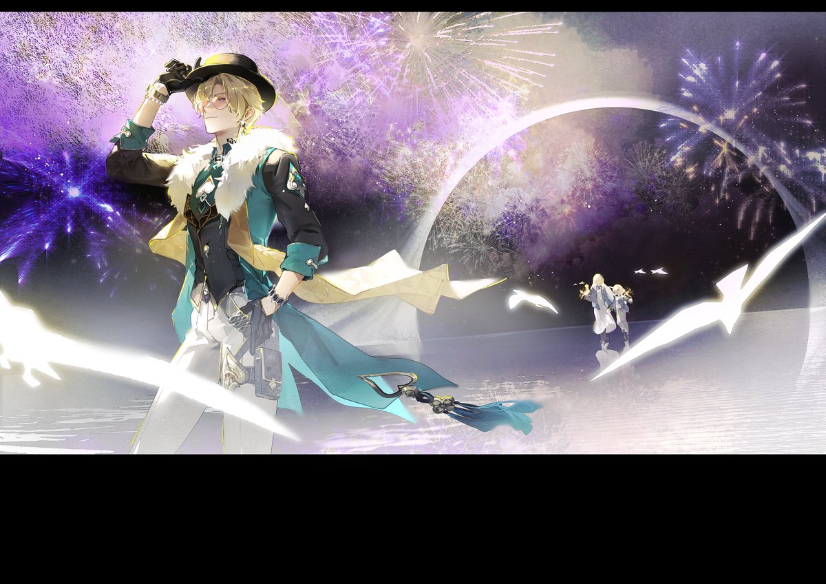 #Aventurine 

“At the end of the void, set off a firework”

#砂金0417入池一周年# [砂金]#芬戈绿洲花店243h#
第164束
「19：00」

#星穹铁道砂金#