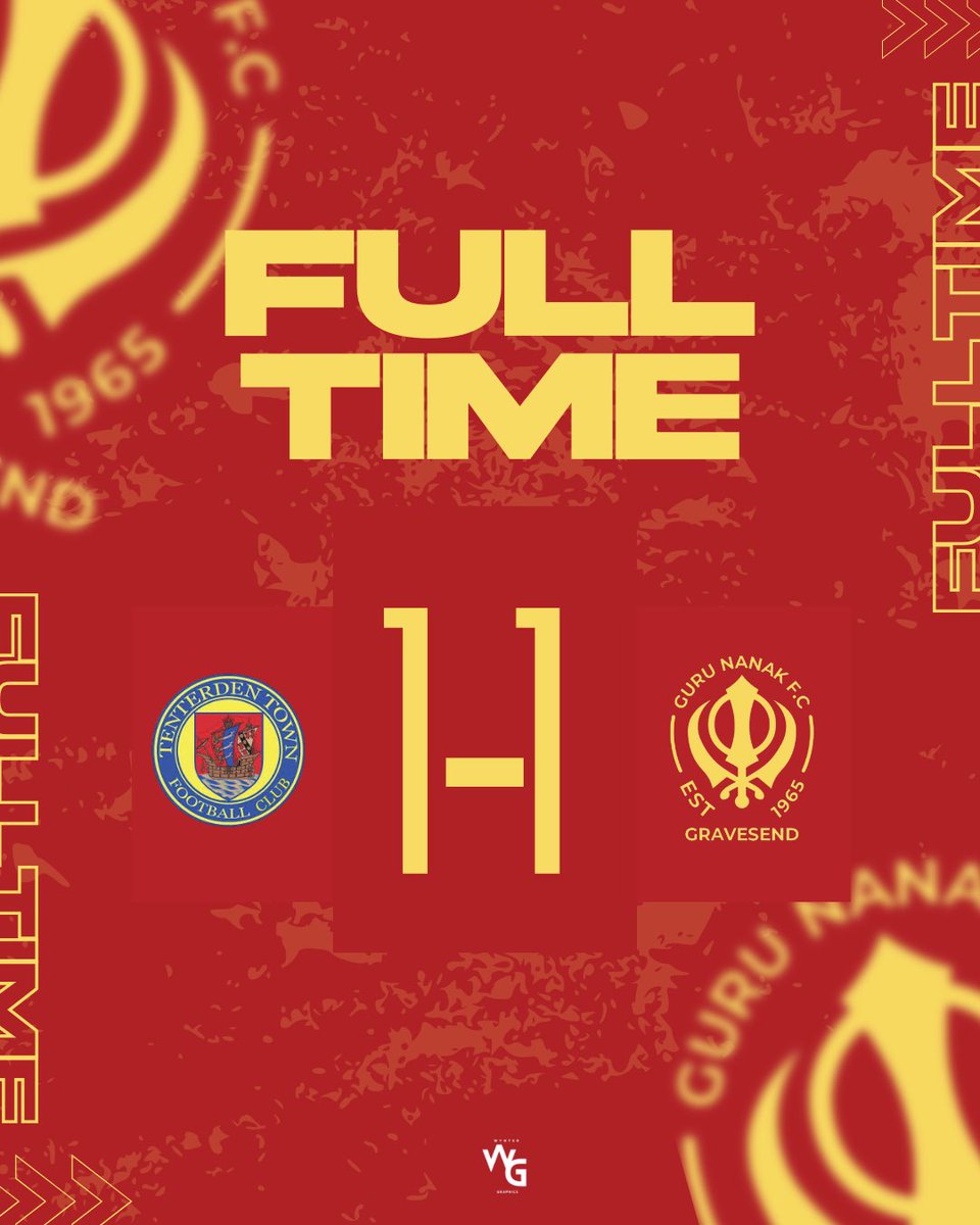 FULL TIME ⌛️

Last night see a point to both teams after a 1-1 draw against <a href="/TenterdenTownFC/">Tenterden Town FC</a> 

E. Green ⚽️

We go again Saturday for our last game of the season. 

#gurunanakfc